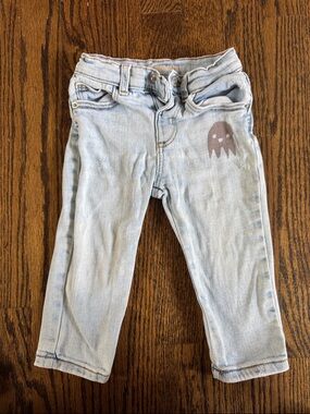 Zara Light Blue Kids Jeans with Ghost Print